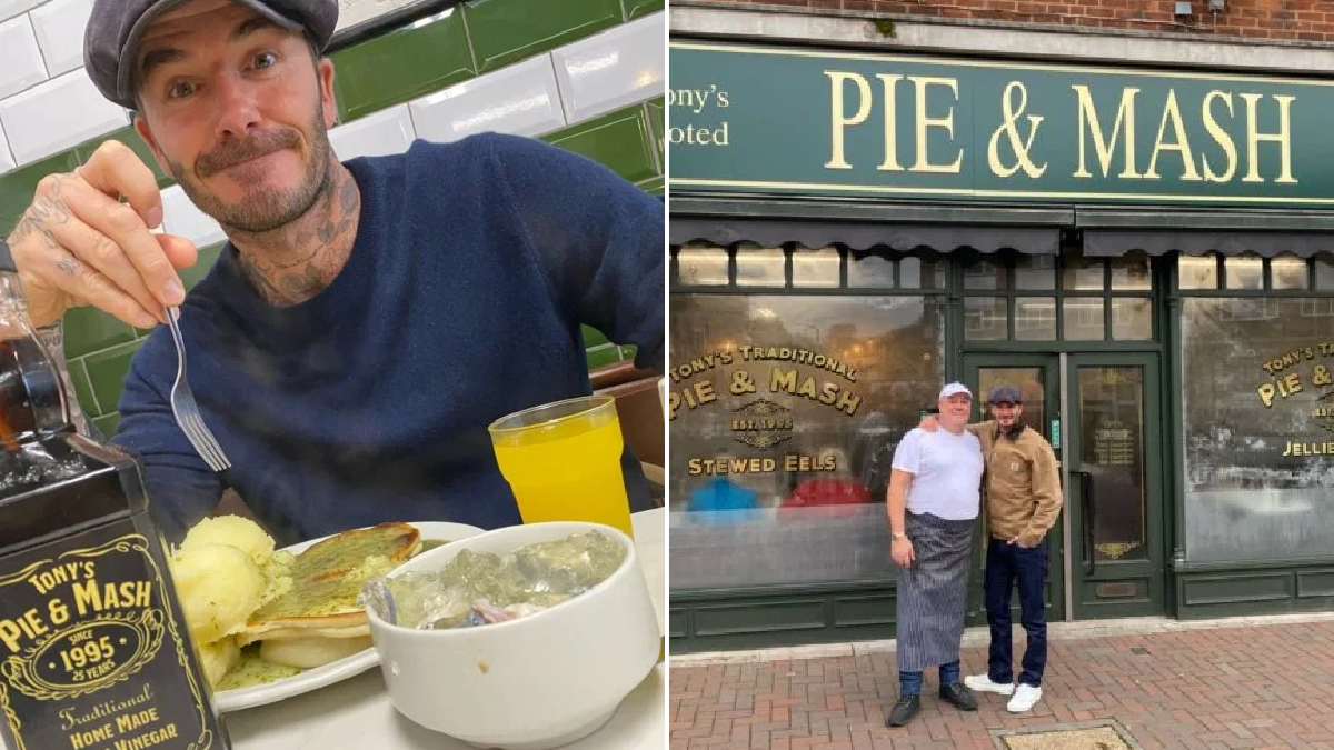 david beckham pie and mash