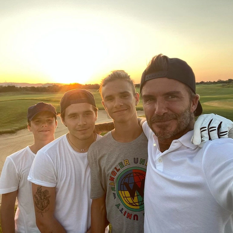 vo chong beckham va cac con 1