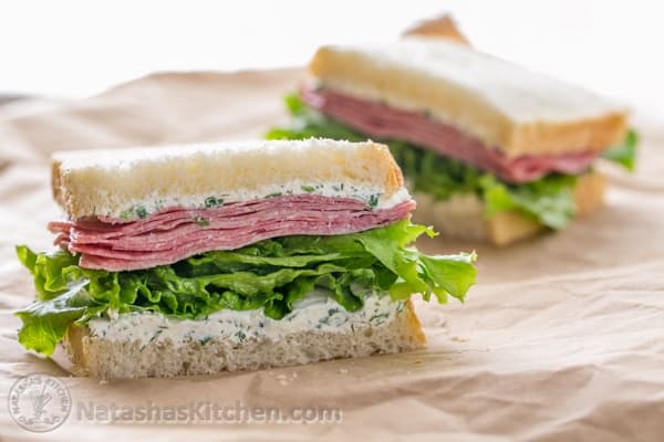 Salami Cream Cheese Sandwich 3