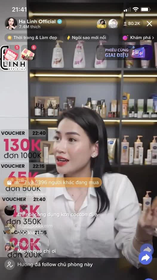 vo ha linh live stream 1