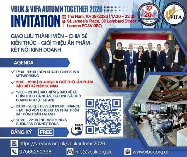 VBUK - Hội Doanh Nghiệp Việt Nam tại Anh tổ chức buổi gặp gỡ giao lưu kết nối kinh doanh